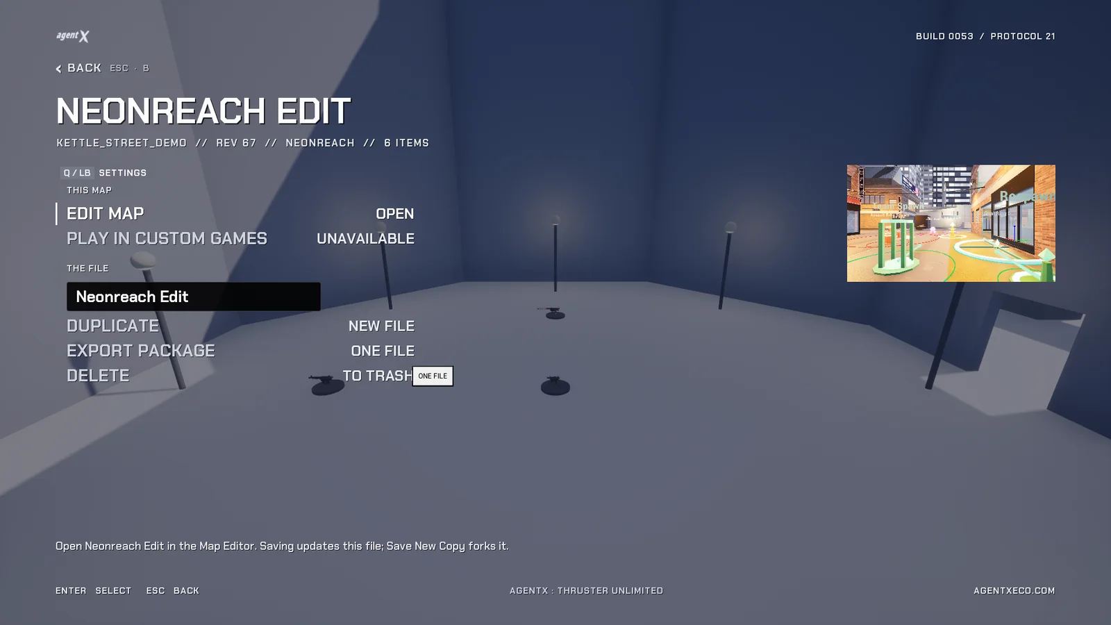 The file page of a save in the lobby