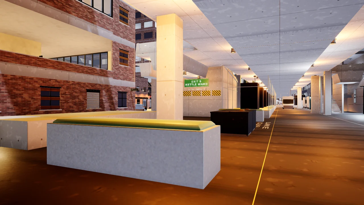 The undercroft, under the deck